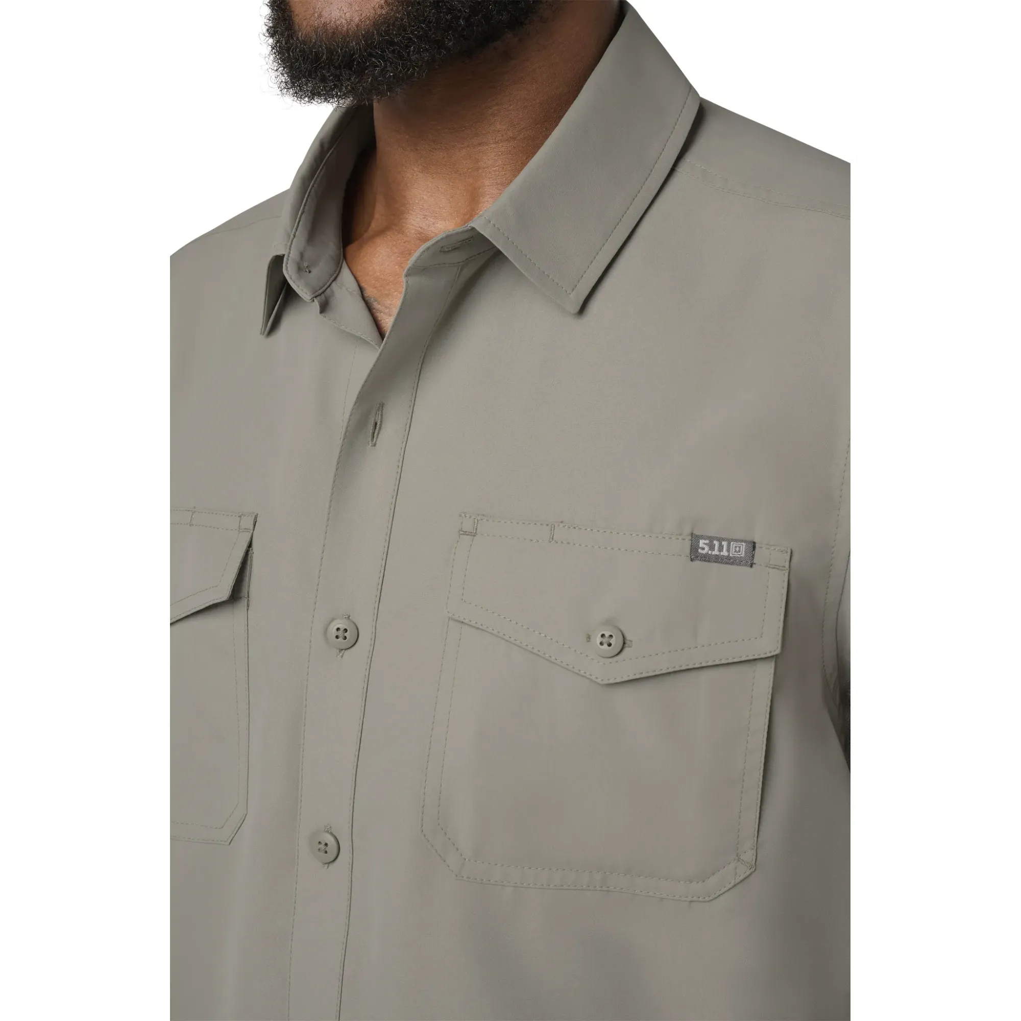 5.11 Marksman Short Sleeve Shirt UPF 50+ — Mushroom (3)