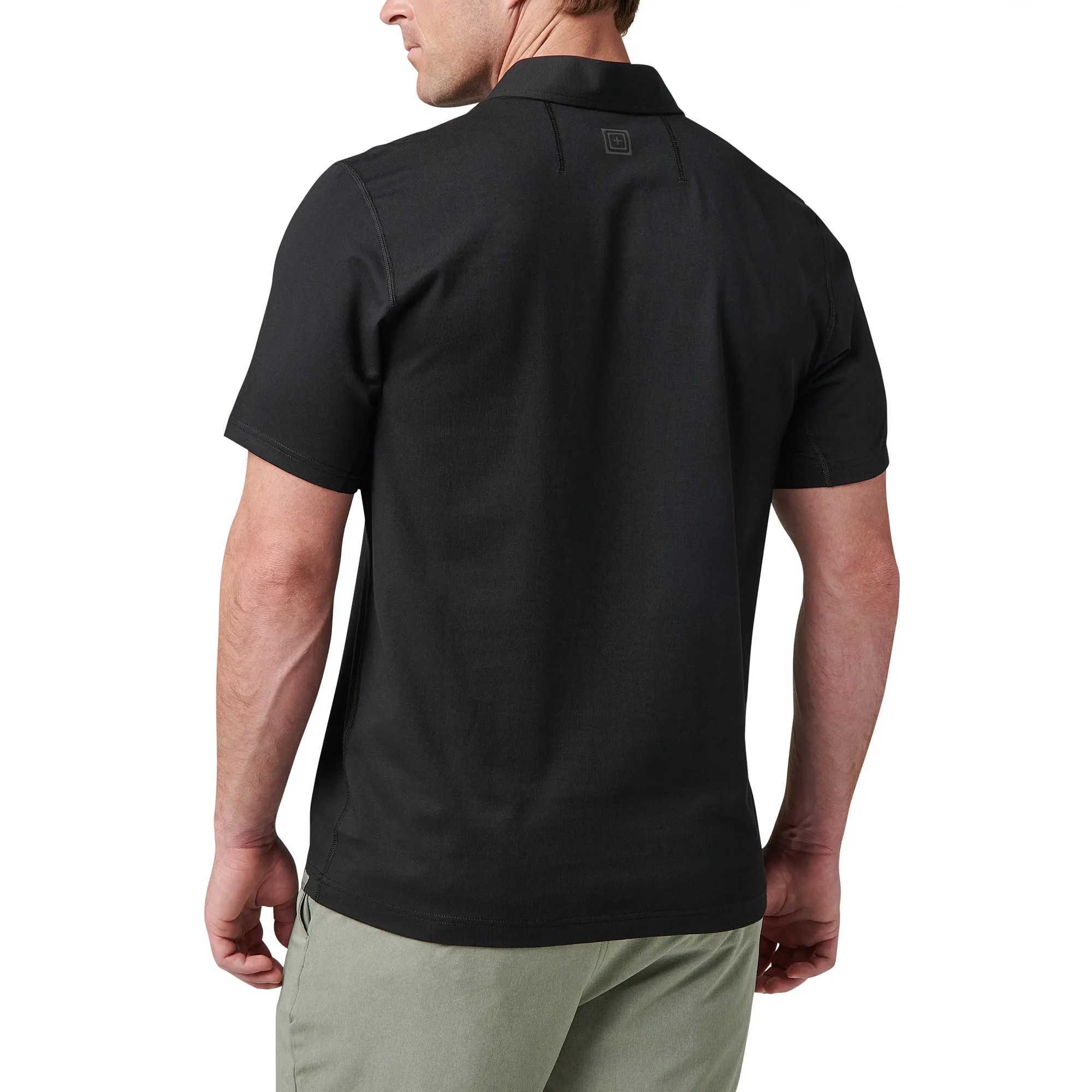 Archer Crest Polo — Black (2)