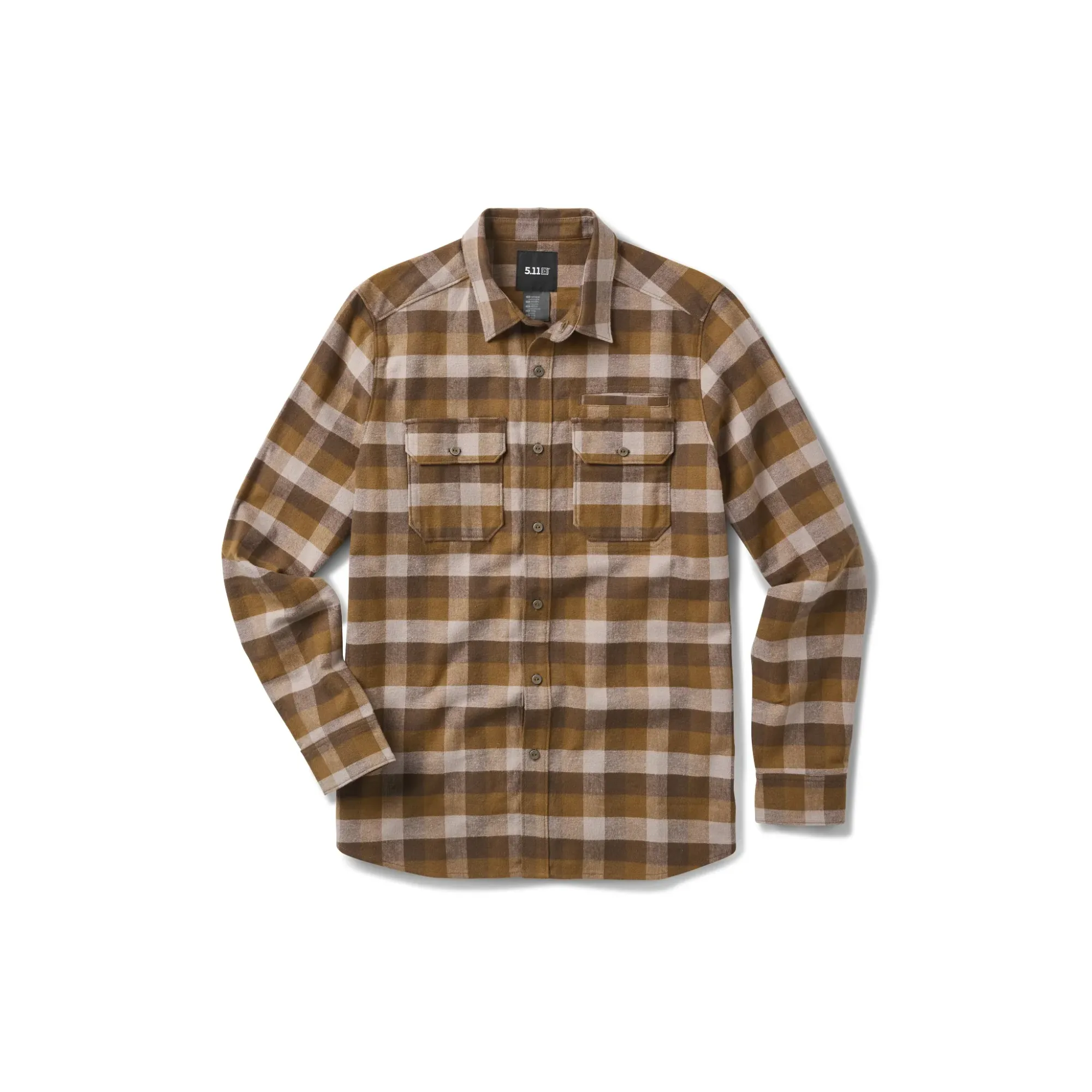 5.11 Lester Flannel Shirt — Dark Earth Check (4)