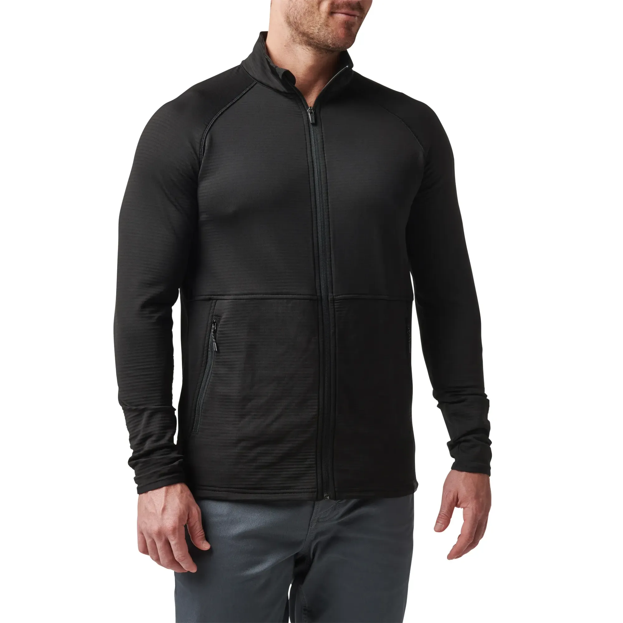 Stratos Full Zip — Black (3)