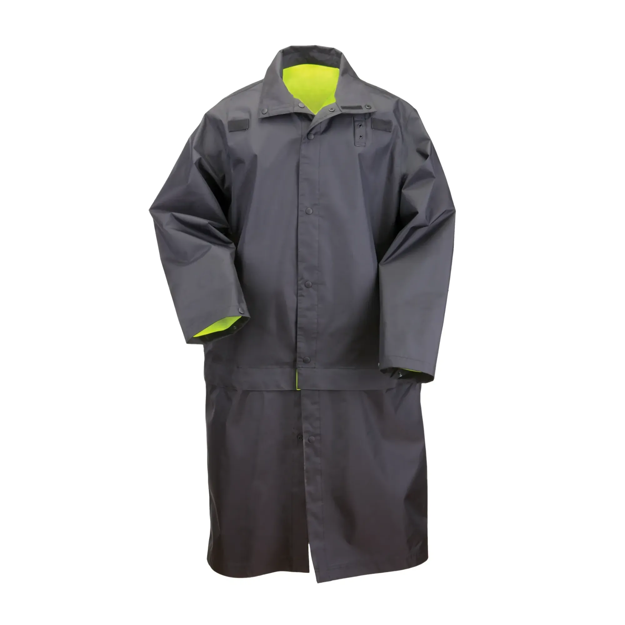 Reversible Hi-Vis Rain Coat — Black (4)
