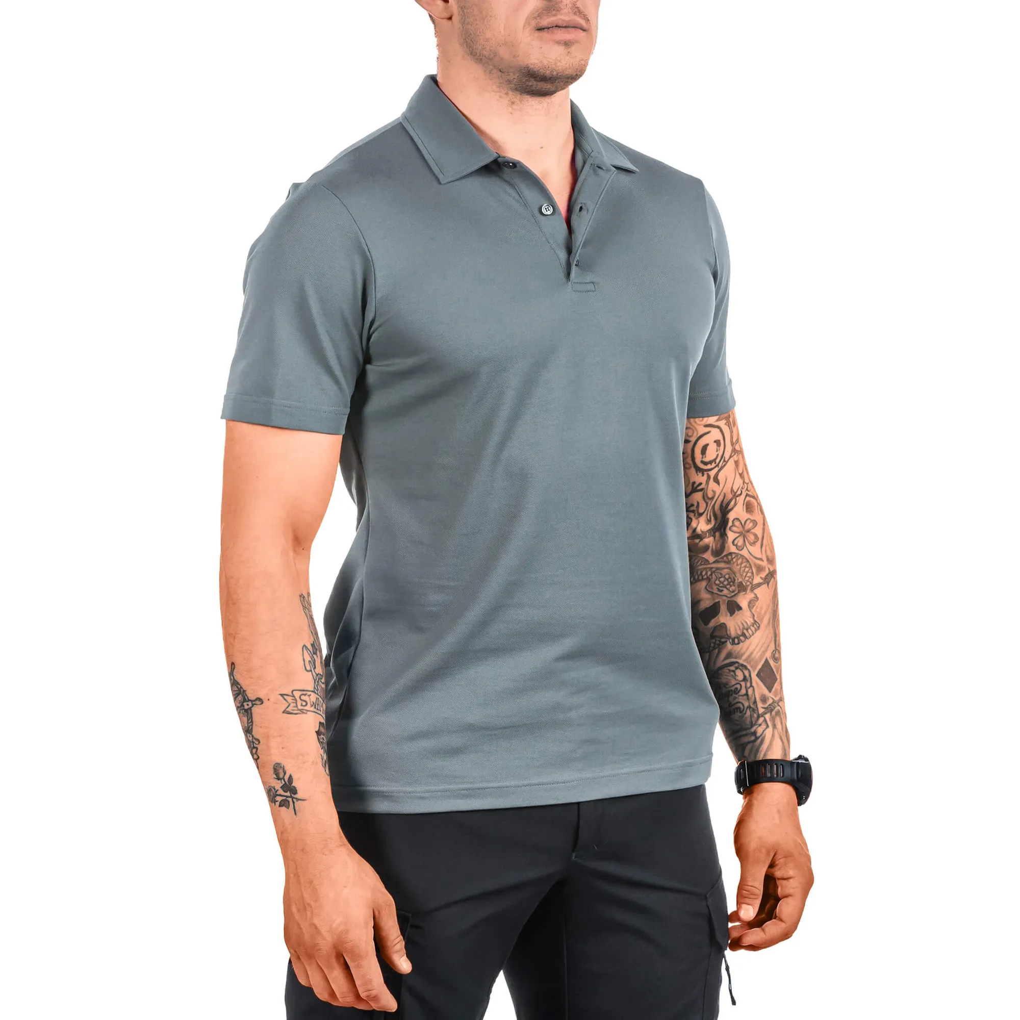 Urban Polo Shirt — Steel Grey (1)