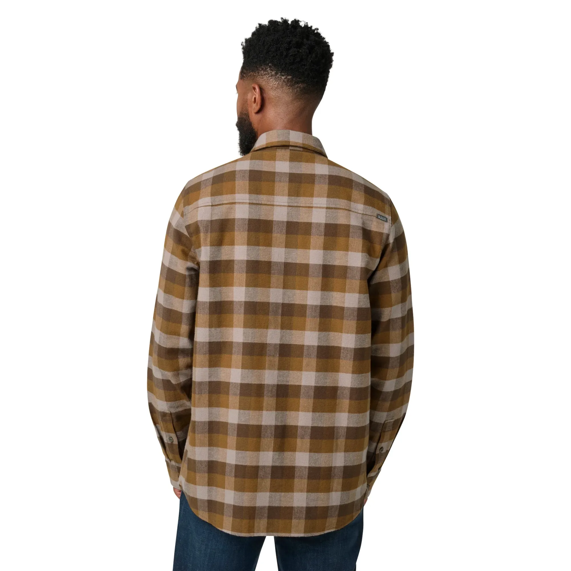 5.11 Lester Flannel Shirt — Dark Earth Check (2)
