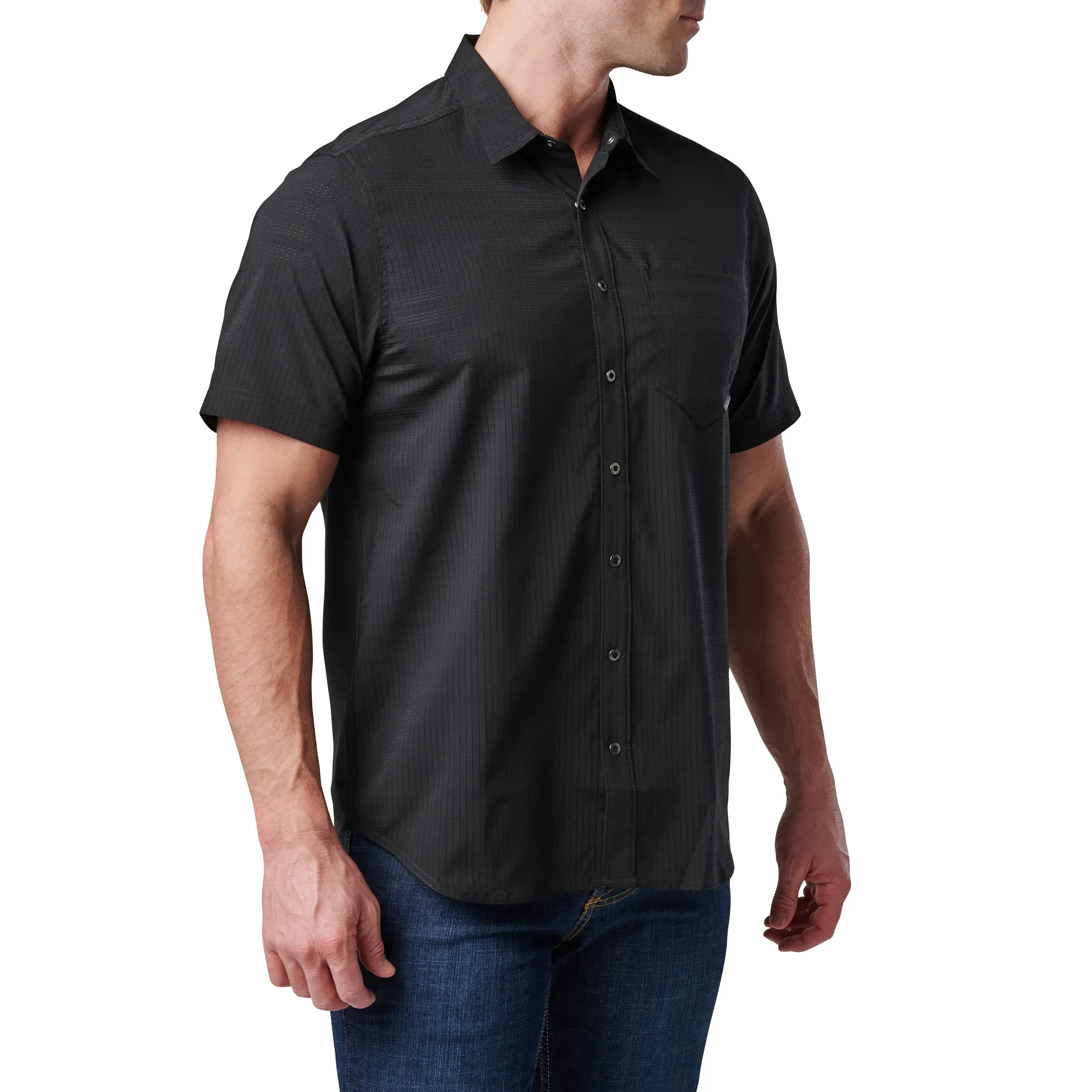 Aerial Short Sleeve Shirt — Black (3)
