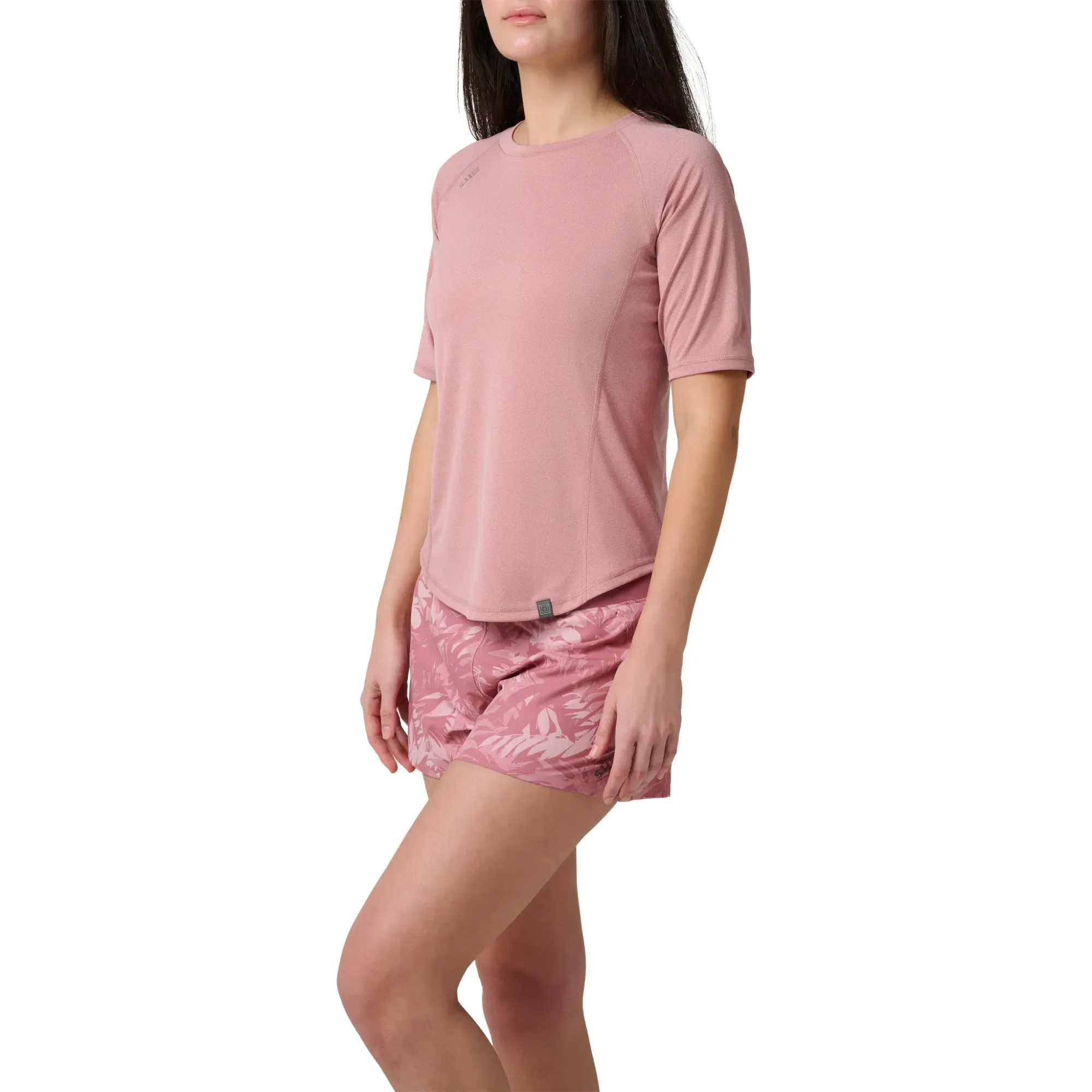 Women's Sulli UV Crew Short Sleeve (Shadow Rose Heather) — photo 4