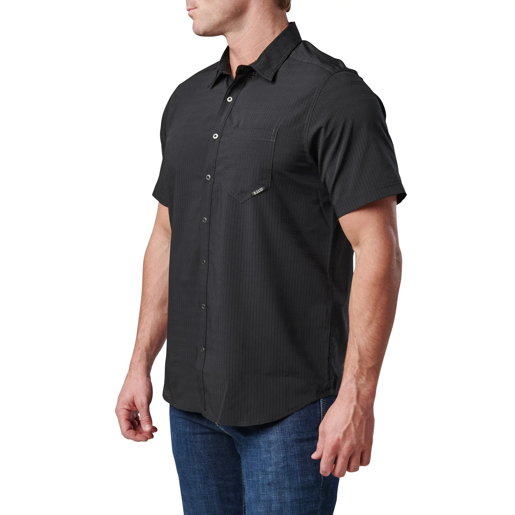 Aerial Short Sleeve Shirt — Black (4)