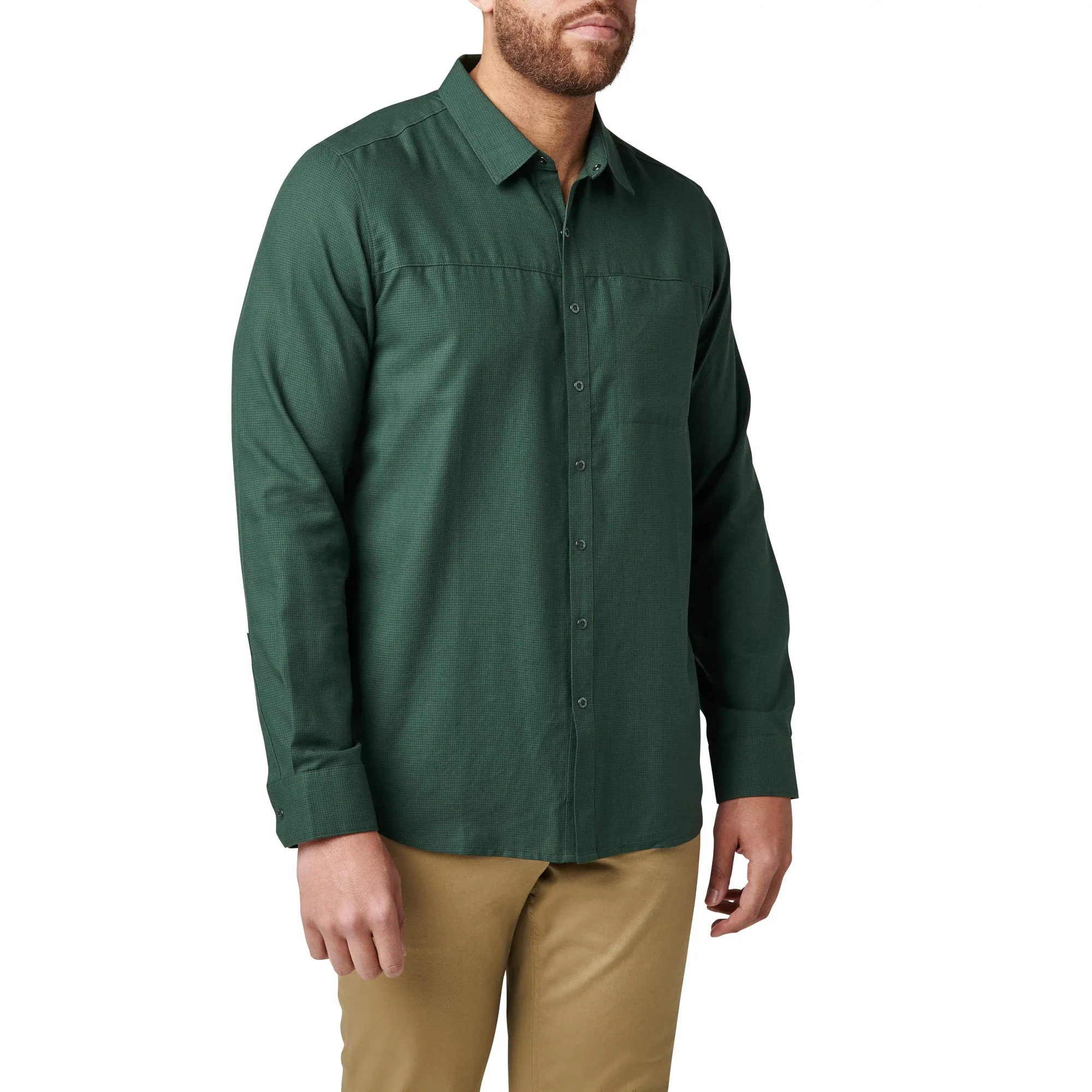 5.11 Igor Plaid Long Sleeve Shirt — Kombu Houndstooth (3)