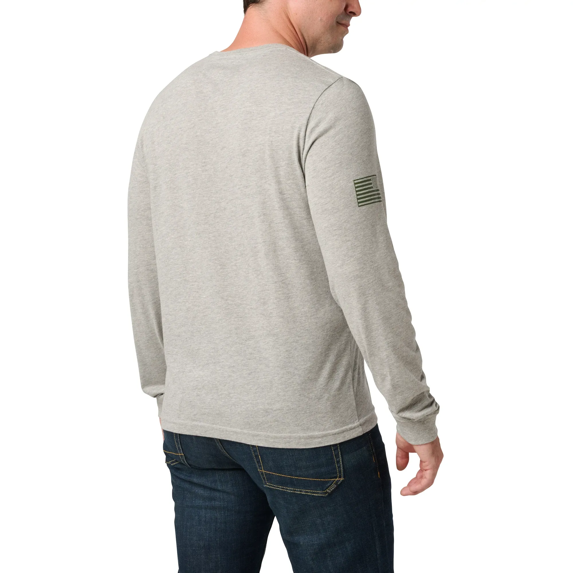 Woodland Camo Fill Long Sleeve Tee — Heather Gray (3)