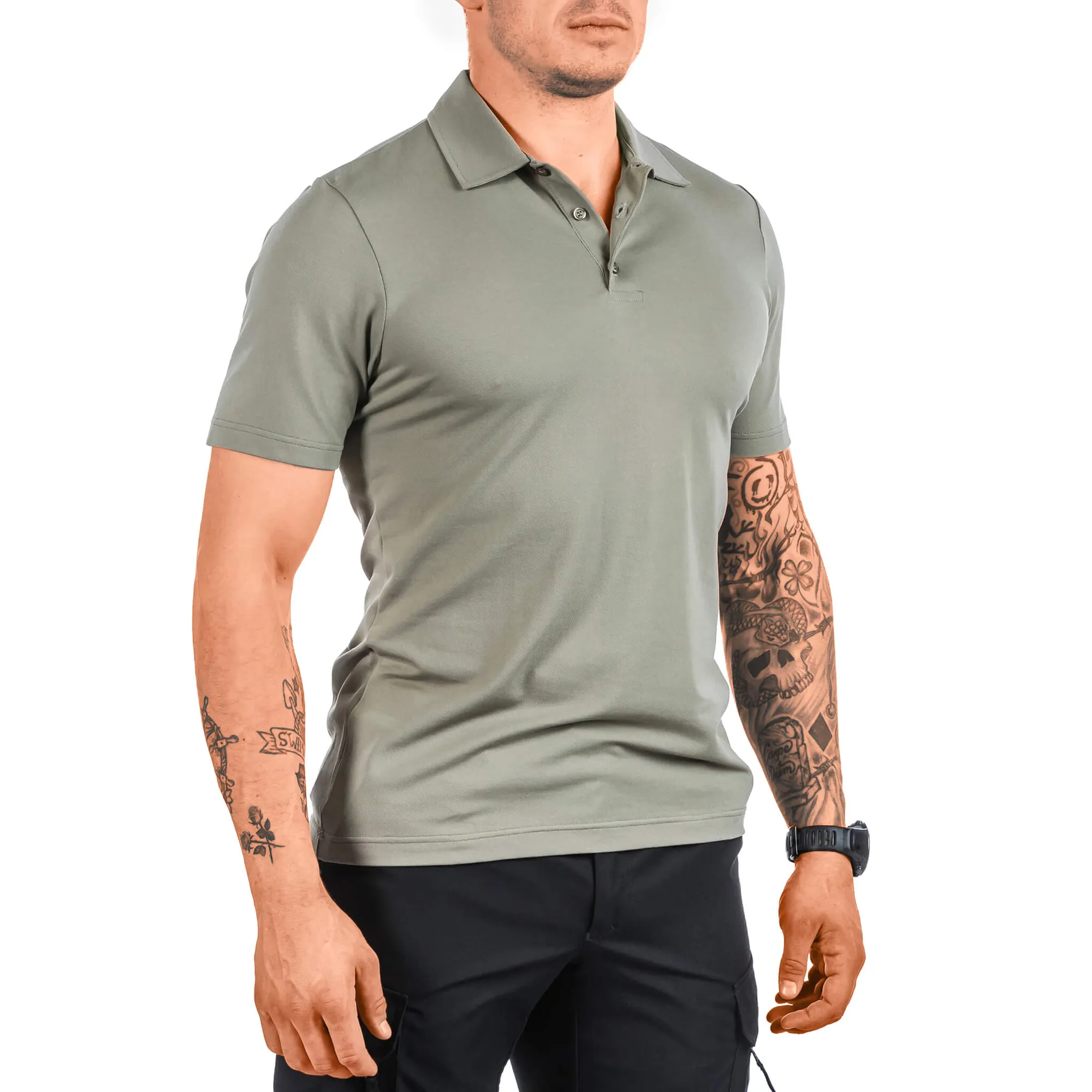 Urban Polo Shirt — Desert Grey (1)