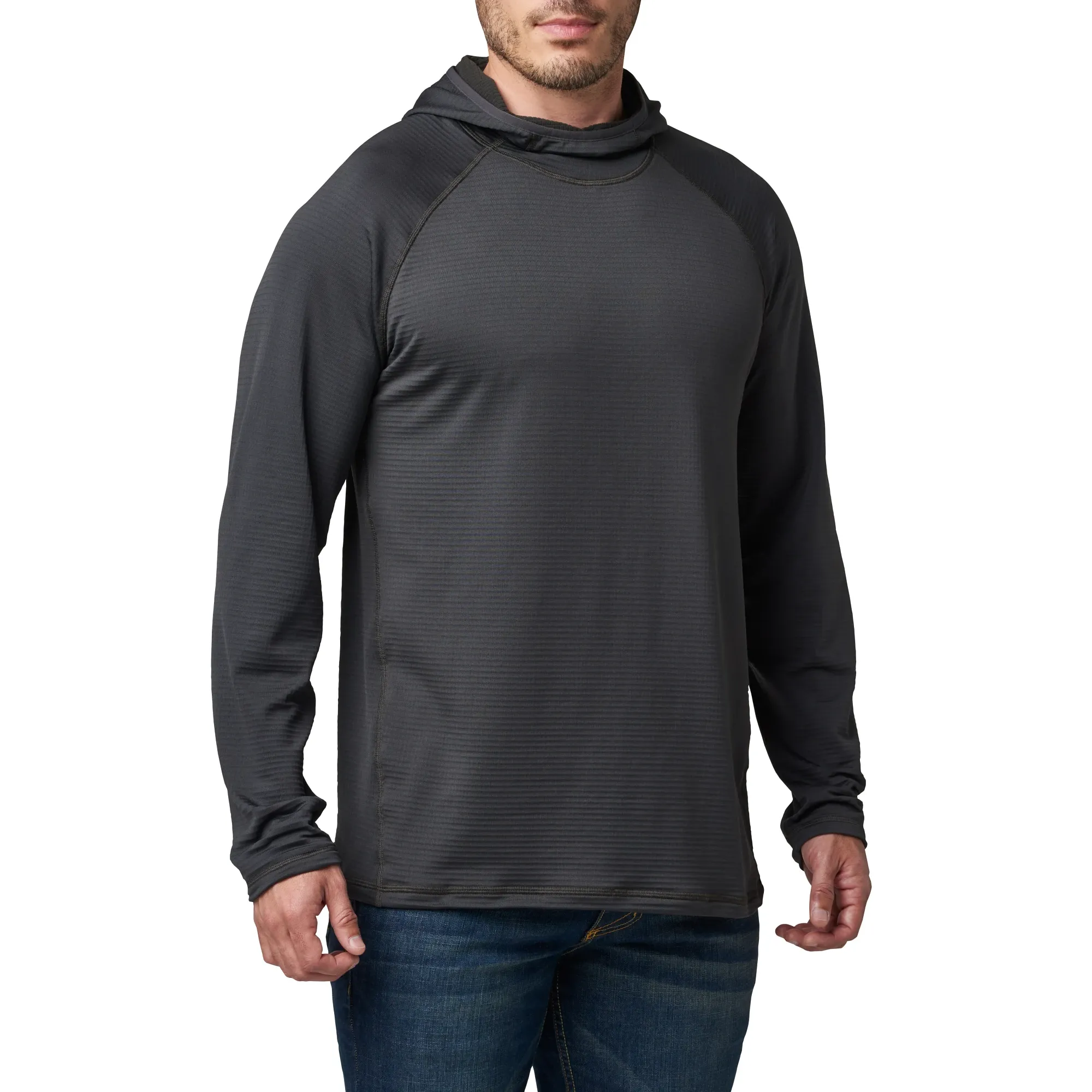 Stratos Long Sleeve Hoodie — Volcanic (2)