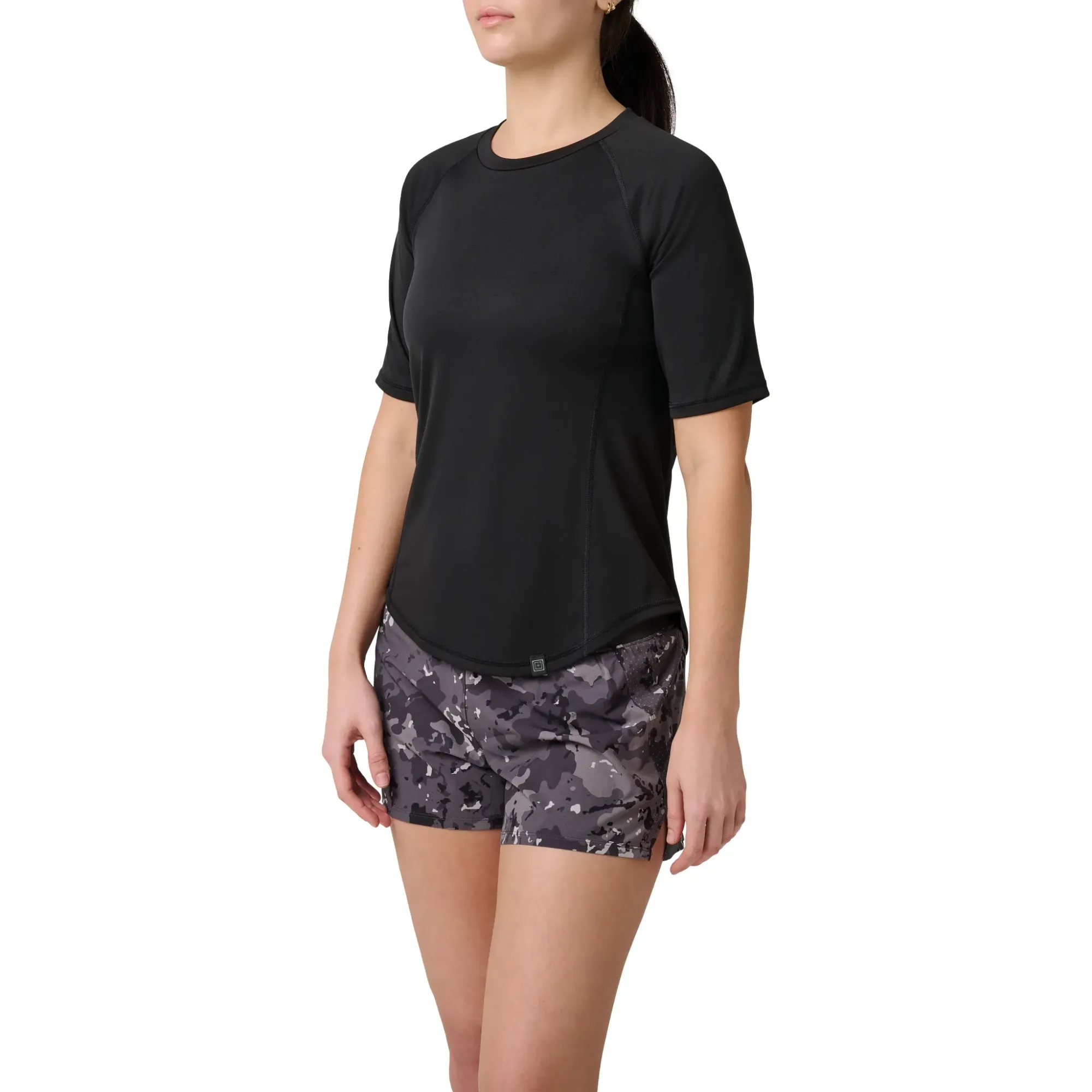 Women's Sulli UV Crew Short Sleeve (Black) — photo 4