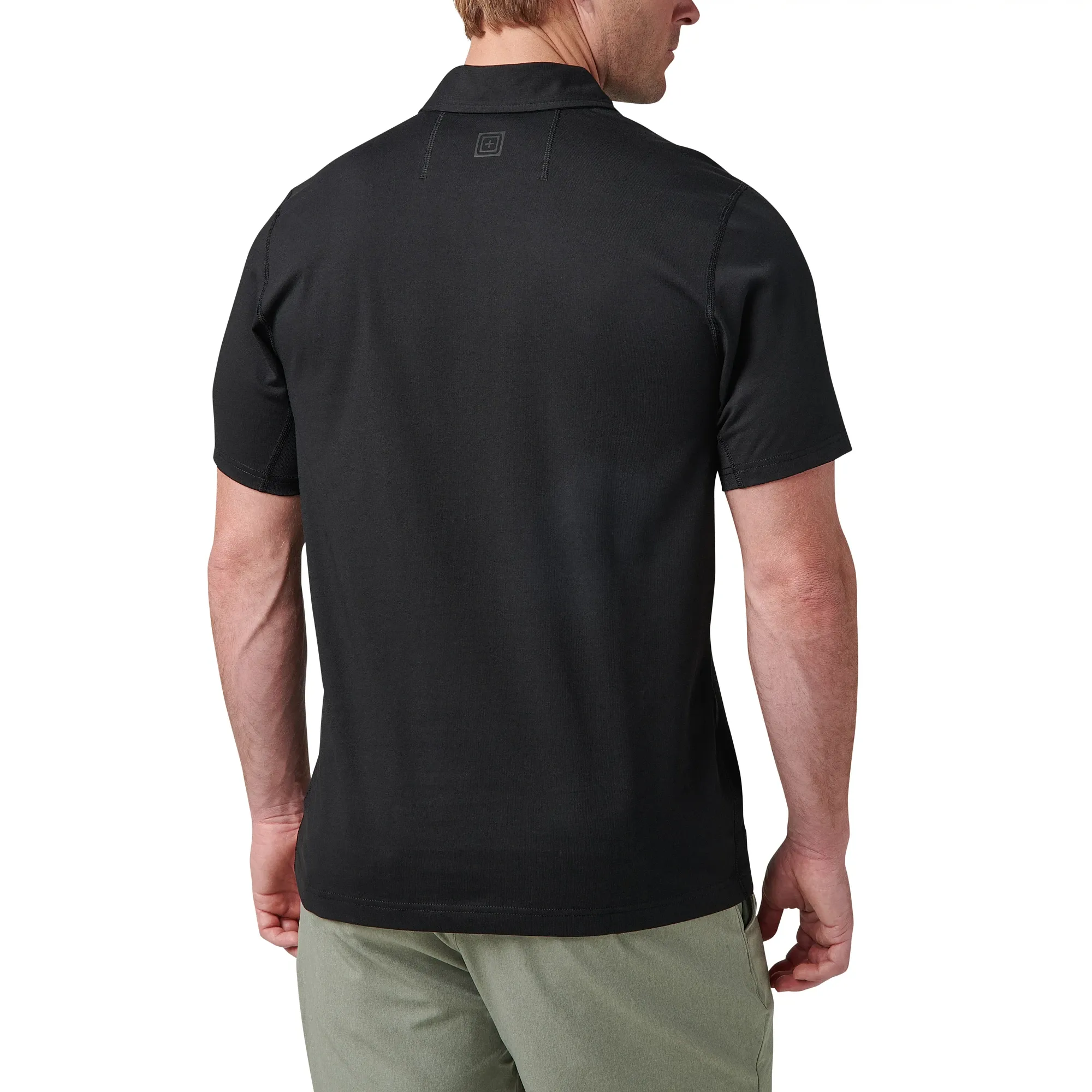 Archer Crest Polo — Black (4)