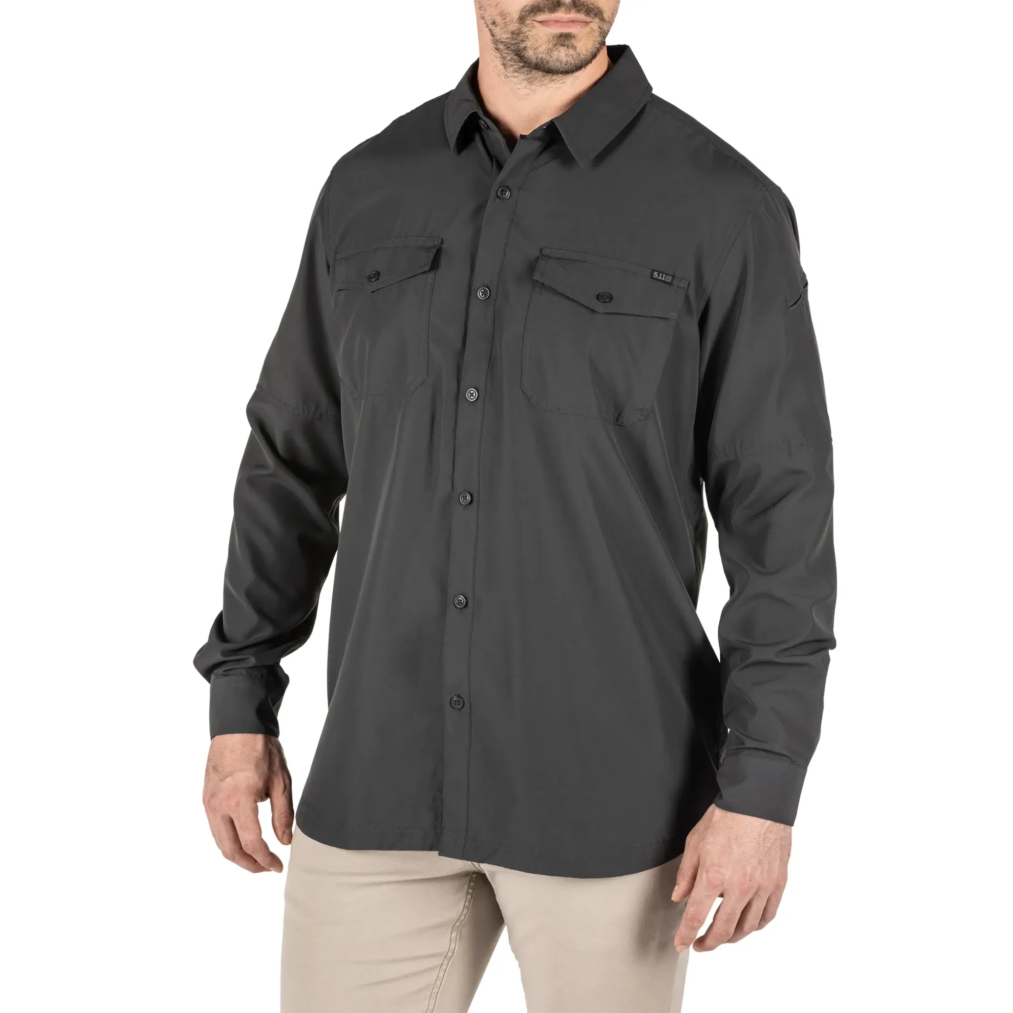 Marksman Long Sleeve Shirt UPF 50+ — Volcanic (1)