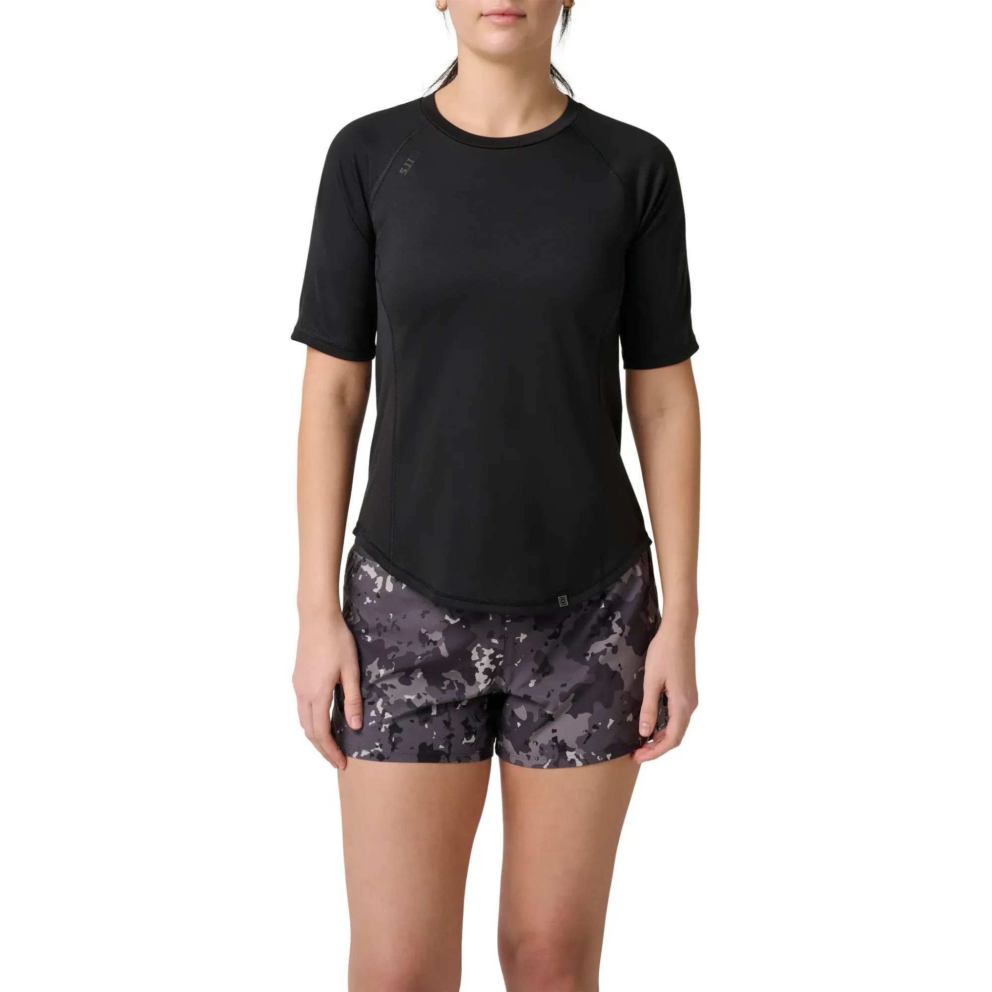 Women's Sulli UV Crew Short Sleeve (Black) — photo 3