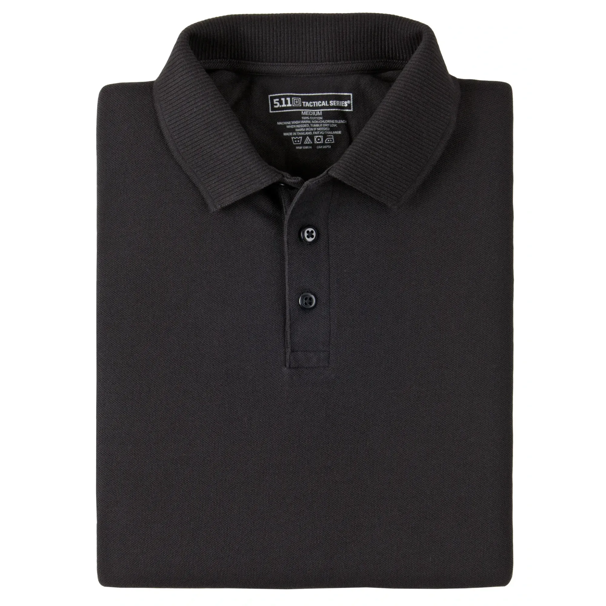 Utility Short Sleeve Polo — Black (2)
