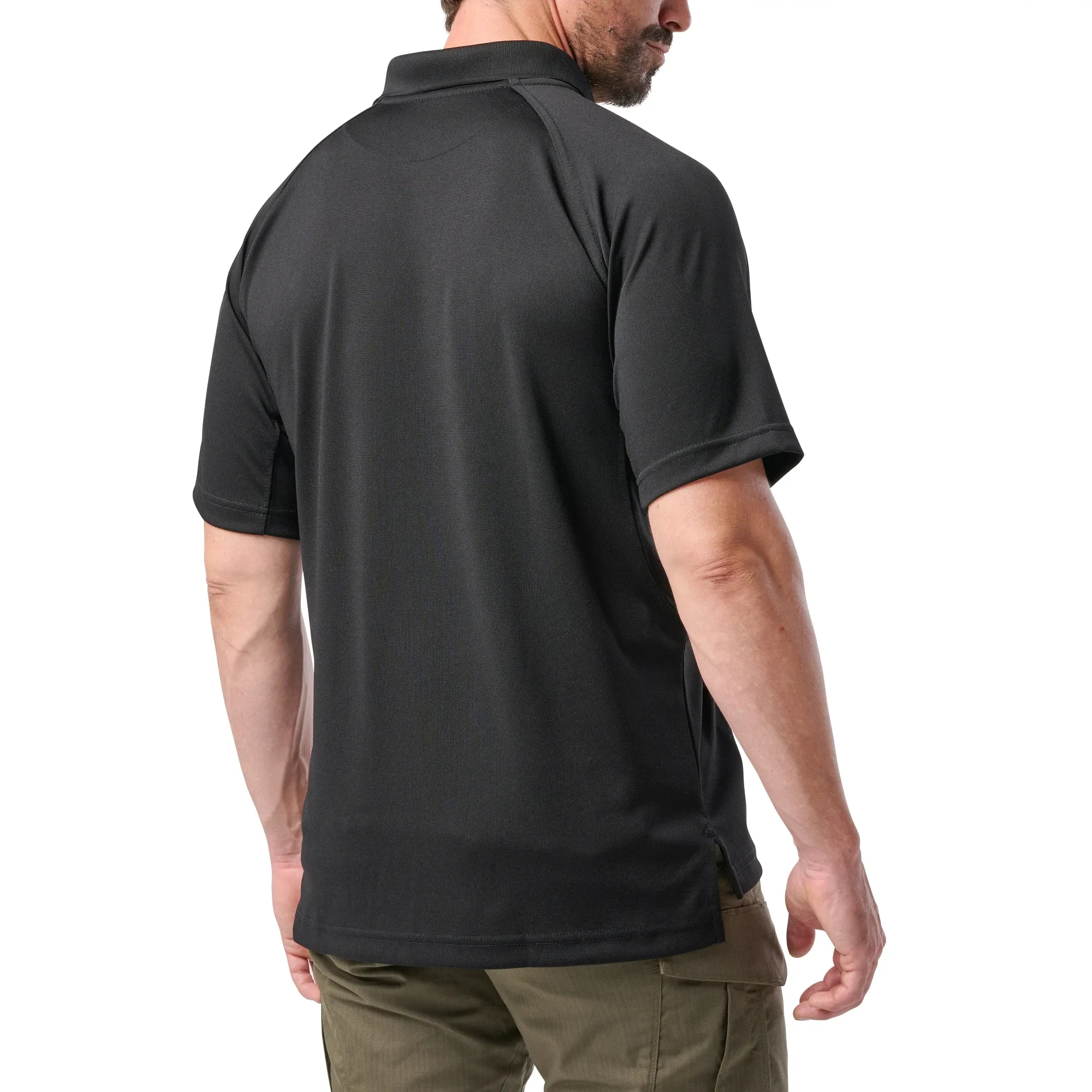 Performance polo majica kratkih rukava, crna — slika 4