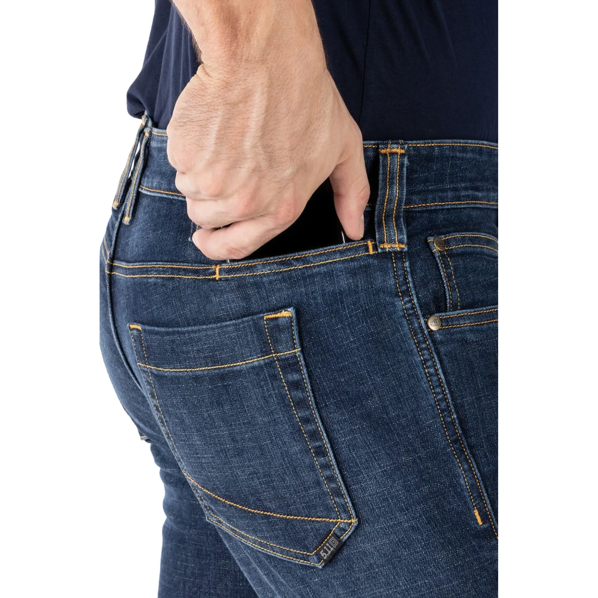 Defender-Flex Farmerke, Slim Fit, tamni indigo — slika 3